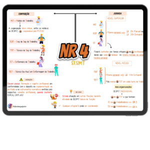 MAPA MENTAL NR 4 - SERVIÇOS ESPECIALIZADOS EM SEGURANÇA E MEDICINA DO TRABALHO -  SESMT