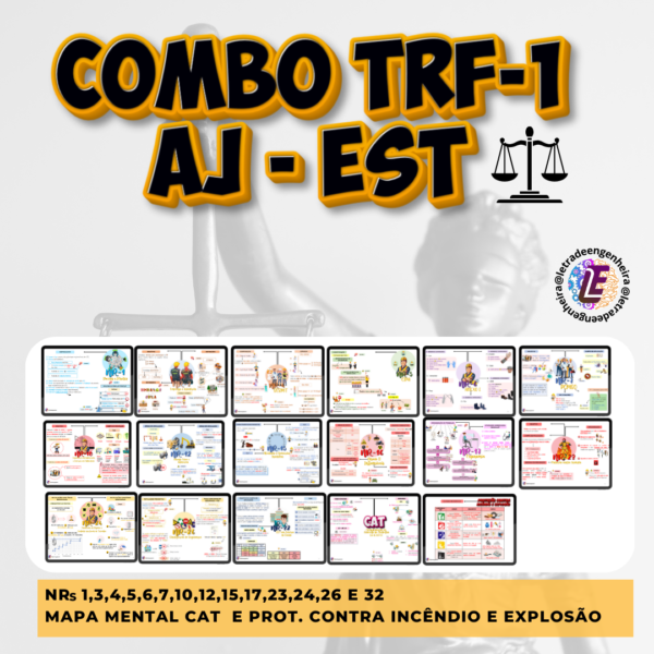 COMBO TRF 1 - ANALISTA JUDICIÁRIO - ENG. DE SEG. DO TRABALHO - EST